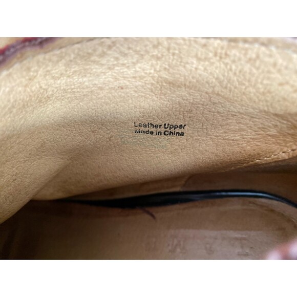 L.A.M.B. Nanetta Merlot Suede & Leather Strap Hearts Buckle Ankle Booties Size 6 - Picture 12 of 12